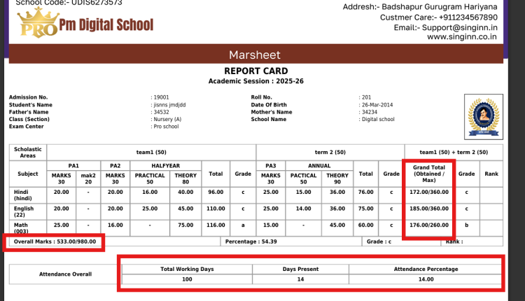 Cbse Marsheet Updates V.3